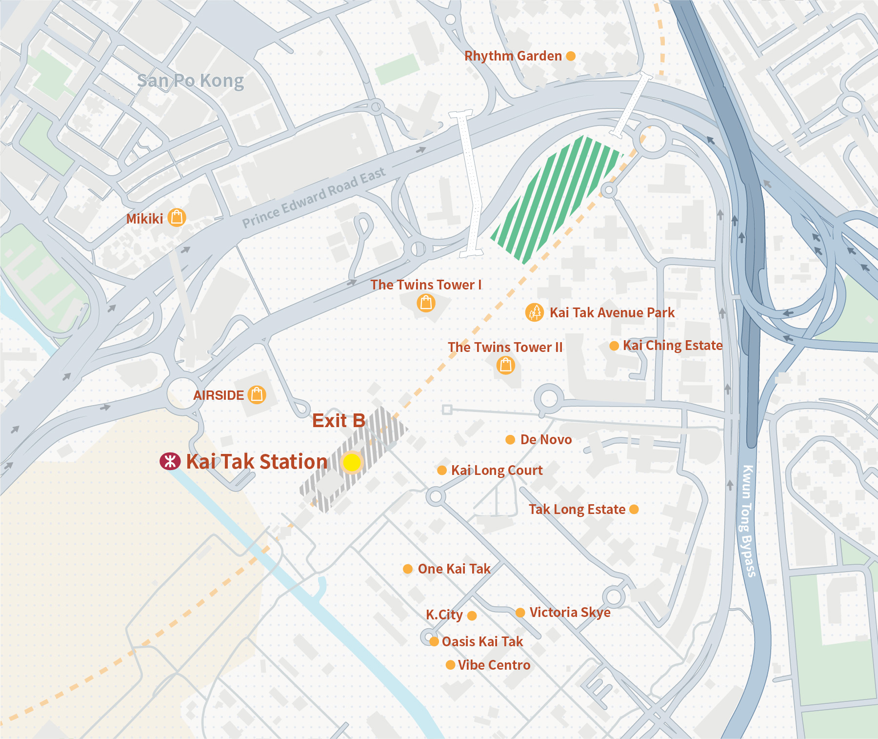 Kai Tak MTR station to KEyPoint is within a 5-minute walk Kai Tak MTR station to KEyPoint is within a 5-minute walk